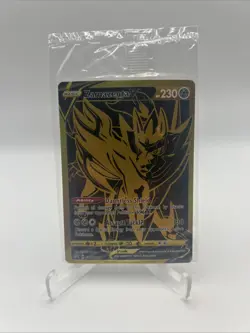 SEALED SWSH077 Zamazenta V Black & Gold Full Art Pokemon TCG Promo Card - Image 1