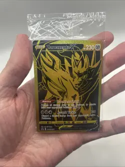 SEALED SWSH077 Zamazenta V Black & Gold Full Art Pokemon TCG Promo Card - Image 3