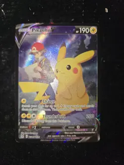 Pokemon TCG Pikachu v TG16/TG30 Lost Origin 2022 Full Art Holo Ultra Rare Card - Image 2