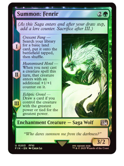 Summon: Fenrir - Foil Final Fantasy MTG - Image 1