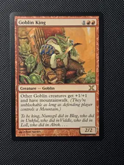 MTG Goblin King 10th Edition Regular Lightly Played - Image 1