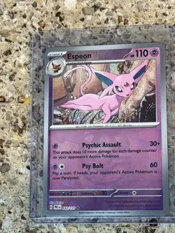 Espeon Master Ball Pattern 033/131 Prismatic Evolutions Reverse Holo Pokemon - Image 1