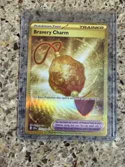 Pokemon TCG Bravery Charm 175/142SV07 Stellar Crown Holo Hyper Rare - Image 1