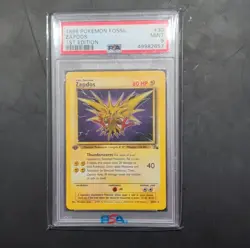 1999 Pokemon TCG Fossil 1st Edition Zapdos PSA 9 Rare Regular 30/62 - Image 1