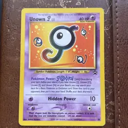 2001 Pokemon Unown J Non-Holo WOTC Black Star Promo #38 Spell of the Unown Entei - Image 1