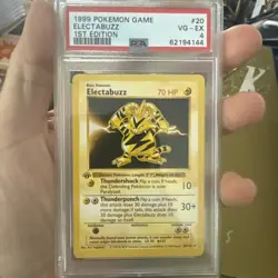 1999 Pokemon Base Set 1st Edition #20 Electabuzz PSA 4 - Image 1