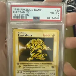 1999 Pokemon Base Set 1st Edition #20 Electabuzz PSA 4 - Image 2
