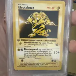 1999 Pokemon Base Set 1st Edition #20 Electabuzz PSA 4 - Image 3