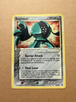Pokemon Registeel Gold Star 92/92 EX Legend Maker Holo Ultra Rare - Image 2
