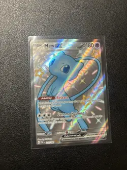Pokemon TCG Mew EX 216/091 Paldean Fates Full Art Shiny Ultra Rare - Image 1