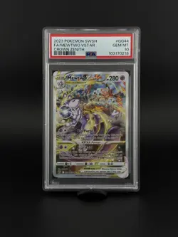 2023 Pokemon SWSH Crown Zenith #GG44 Mewtwo Vstar PSA 10 GEM MINT - Image 1