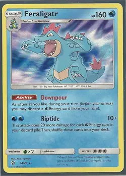 2018 POKEMON FERALIGATR 24/70 DRAGON MAJESTY - RARE -HOLO- NM/MINT - Image 1