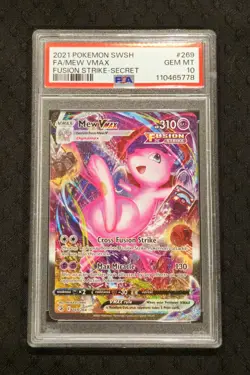 PSA 10 Mew VMAX 269/264 Secret Rare Alternate Alt Art Pokemon SWSH Fusion Strike - Image 1