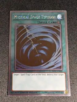 Yugioh - Mystical Space Typhoon NKRT-EN040 Limited Edition Platinum Rare NM - Image 1