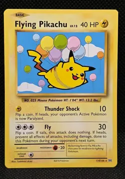 Flying Pikachu 110/108 Secret Rare XY Evolutions 2016 Pokemon Card - Image 1