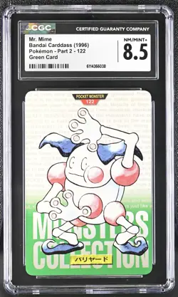 Pokemon Rookie Bandai Carddass (1996) Mr. Mime 122 Green card CGC 8.5 NM/Mint+ - Image 1