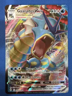 Pokemon Gyarados VMAX TCG Full Art Holo Ultra Rare Dynamax Card 029/203 NM - Image 1