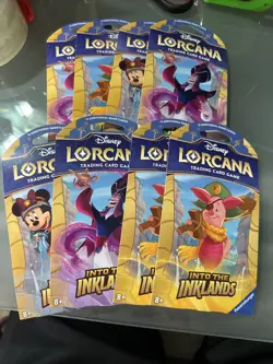 Disney Lorcana 12 Card Booster Pack Lot of 8 Into The Inklands Ravensburger NEW - Image 1