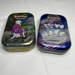 Lot Of 2 Pokemon Tin Card Holders (55 Assorted Cards Per Tin) - Image 2