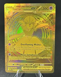 Pokemon Mega Gardevoir EX Mega Evolution Gold Hyper Rare Card 187/132 TCG - Image 1
