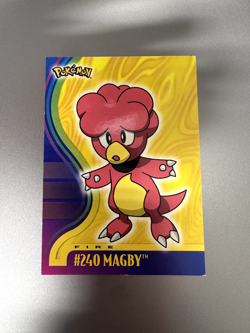 Magby # 240 Pokemon Card 2001 Topps TV Animation Edition blue label - Image 1