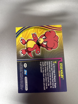 Magby # 240 Pokemon Card 2001 Topps TV Animation Edition blue label - Image 2