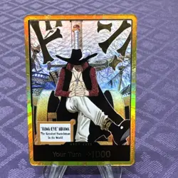 DON!! Card (Dracule Mihawk) (Gold) The Azure Sea's Seven Foil - Image 1