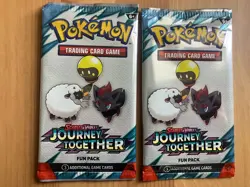 SEALED Journey Together Fun Pack 3 Card Booster Pack 2025 Pokemon 1x - Image 1
