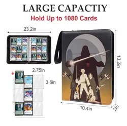 Card Binder for Star Wars Trading Cards,9 Pocket with 60 Sleeves up to 1080 Card - Image 1