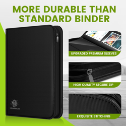 Trading Card Binder with Sleeves, Premium 4 Pocket Ringless Card Binder 160 Side - Image 3