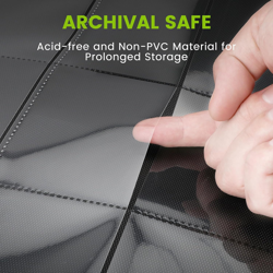 Trading Card Binder with Sleeves, Premium 4 Pocket Ringless Card Binder 160 Side - Image 5