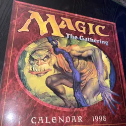 Magic The Gathering 1998 Wall Calendar 12 Magic Art Paintings 12x14 inches MINT - Image 2