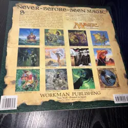 Magic The Gathering 1998 Wall Calendar 12 Magic Art Paintings 12x14 inches MINT - Image 5