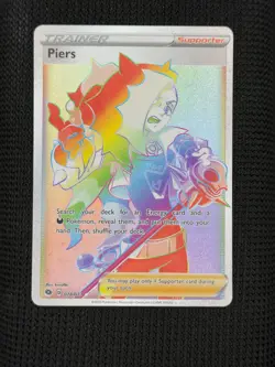 Piers 078/073 Rare Rainbow Champion's Path Pokemon Near Mint - Image 1