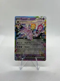 2025 Pokemon Prismatic Evolutions Espeon ex #34/131 Double Rare Holo (NM/M) - Image 1