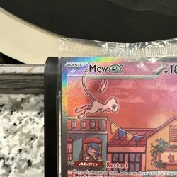 Mew ex SVP 053 Pokemon TCG Scarlet Violet 151 Black Star Promo Full Art SEALED - Image 2