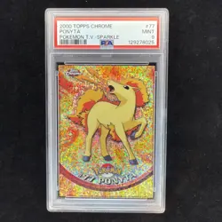 Pokemon Topps Chrome Series 1 Ponyta #77 Sparkle LP - PSA 9 - Low Pop 5! Rare! - Image 1