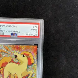 Pokemon Topps Chrome Series 1 Ponyta #77 Sparkle LP - PSA 9 - Low Pop 5! Rare! - Image 4