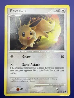 Eevee LV.12 63/100 Majestic Dawn Pokemon TCG Regular LP/MP Diamond & Pearl 2008 - Image 1