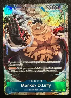 1x Monkey D. Luffy Treasure Rare OP13 Carrying on His Will! One Piece TCG! NM - Image 1