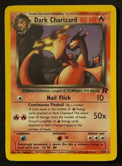Dark Charizard - Team Rocket - Holo - #4/82 - Vintage Pokemon Card 2000 WOTC - Image 1