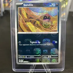 Sandile 057/086 Master Ball Scarlet & Violet Black bolt Pokemon Card 2025 - Image 1