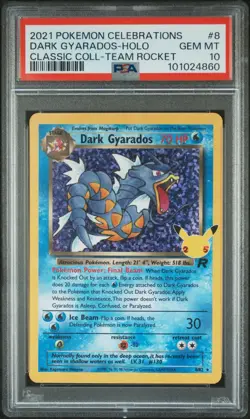 Gyarados Holo Celebrations Classic Collection Base Set PSA 10 Pokemon Card #8 - Image 1