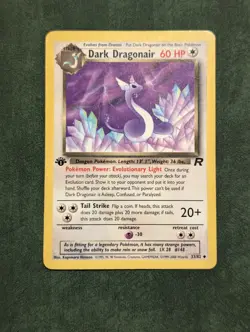Dark Dragonair 33/82 Team Rocket Regular First Edition Pokemon Card LP Wotc - Image 1