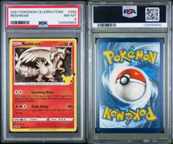 2023 Pokemon Celebrations 002/025 Reshiram Holo PSA 8 NM Rare Card Fresh foil - Image 3