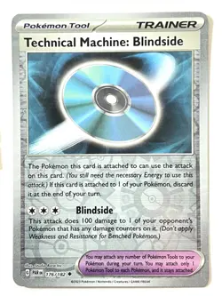 Technical Machine: Blindside 176/182 Reverse Holo Uncommon Paradox Rift Pokemon! - Image 1
