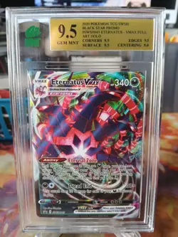 Eternatus VMAX SWSH045 Black Star Promo Pokemon Full Art MNT 9.5 Gem Mint - Image 1