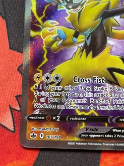 Zeraora V (Full Art) 165/198 Ultra Rare - Pokemon SWSH06: Chilling Reign - Image 4