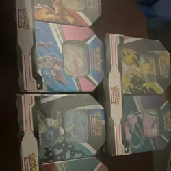 Pokemon TCG Eevee Evolutions Tin Set Sealed Booster Packs 6 tins - Image 1