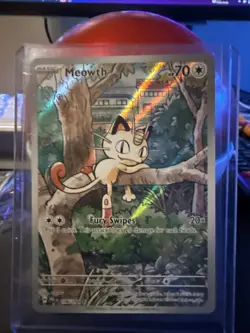 Meowth 106/094 Me02: Phantasmal Flames Holo Illustration Rare Pokemon TCG NM - Image 1